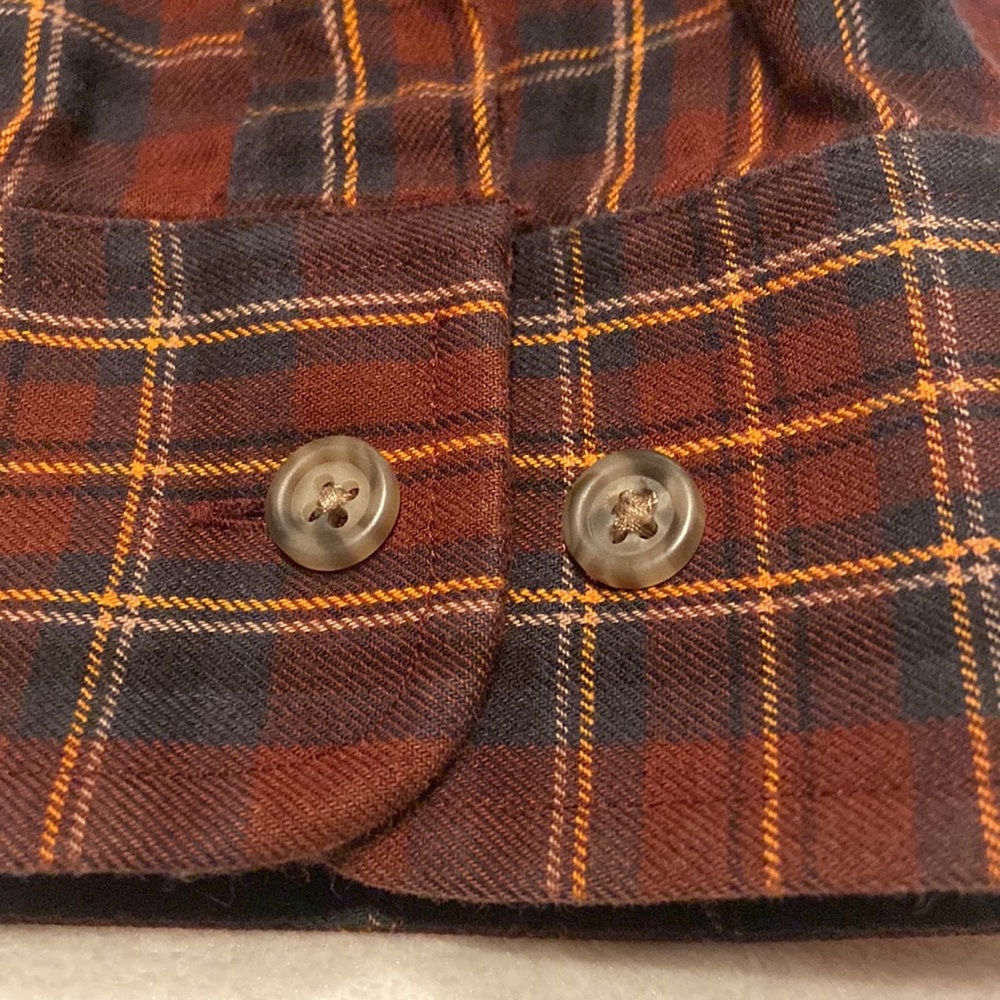 VIYELLA Size XXL Cotton/Wool Blend Button Down Plaid Shirt - Picture 7 of 7